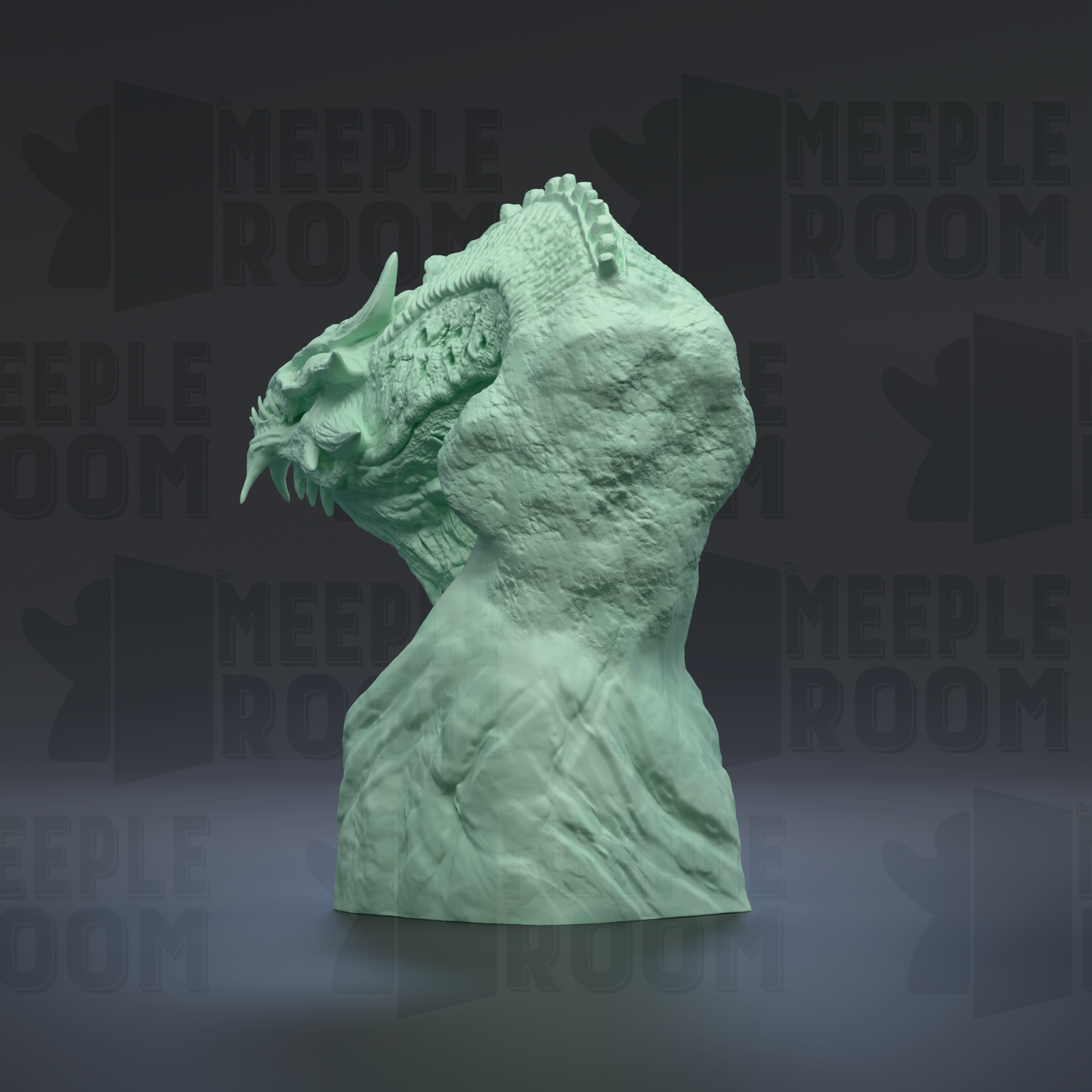 Demonic Dragon, Adult, Closed Mouth, Bust by Dino & Dog | Miniature | TTRPG | Unpainted | Print on Demand