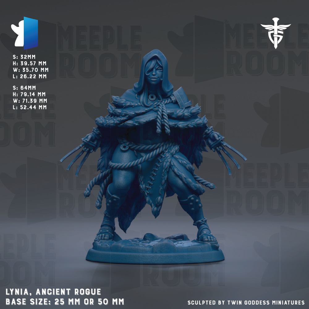 a blue statue of a woman with a sword