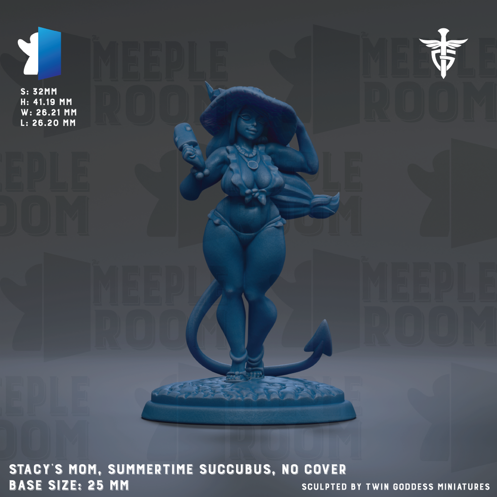 a figurine of a woman with a large head and a large body, wearing a hat and holding a drink. The figurine is blue in color and appears to be a sculpture. The image does not contain any text, and it is a single image of the figurine.