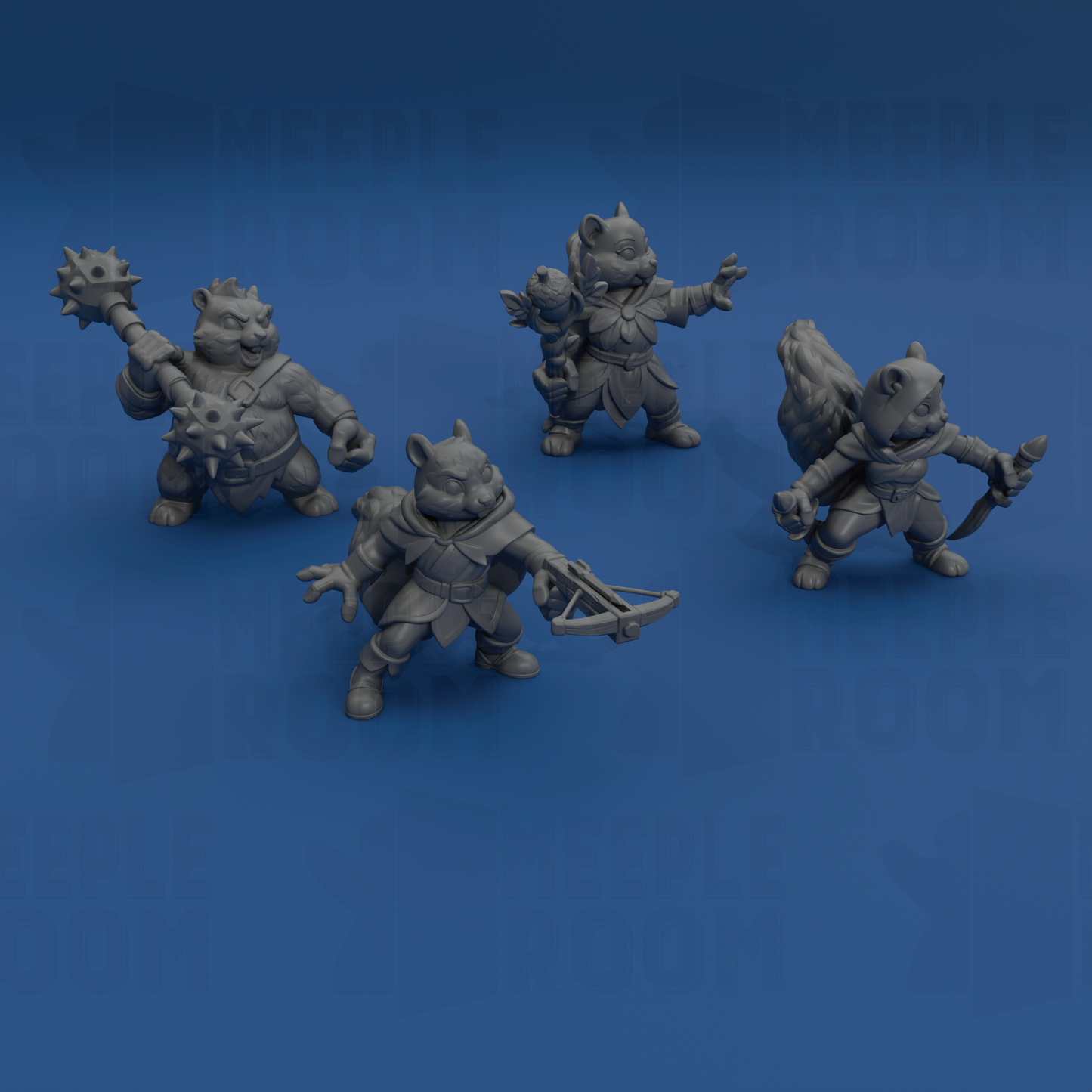 Squirrel Guild by Dice Heads | Miniature | TTRPG | Unpainted | Print on Demand