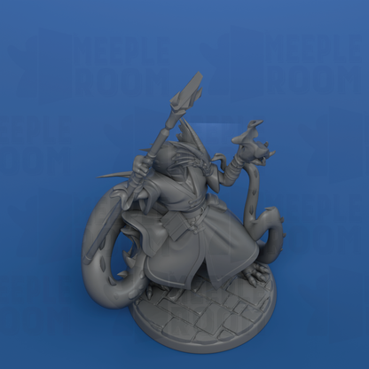 Balthazar, Dragonborn Necromancer by Twin Goddess Miniatures | Miniature | TTRPG | Unpainted | Print on Demand