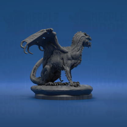 Demonic Dragon by Dino & Dog | Miniature | TTRPG | Unpainted | Print on Demand