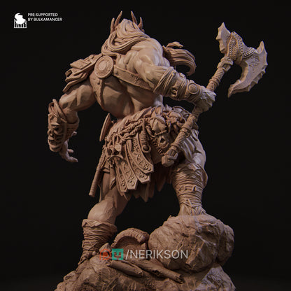 a statue of a man holding a sword