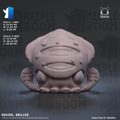 Squids by Grumpii | Miniature | TTRPG | Unpainted | Print on Demand