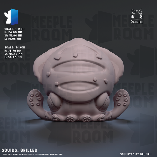 Squids by Grumpii | Miniature | TTRPG | Unpainted | Print on Demand