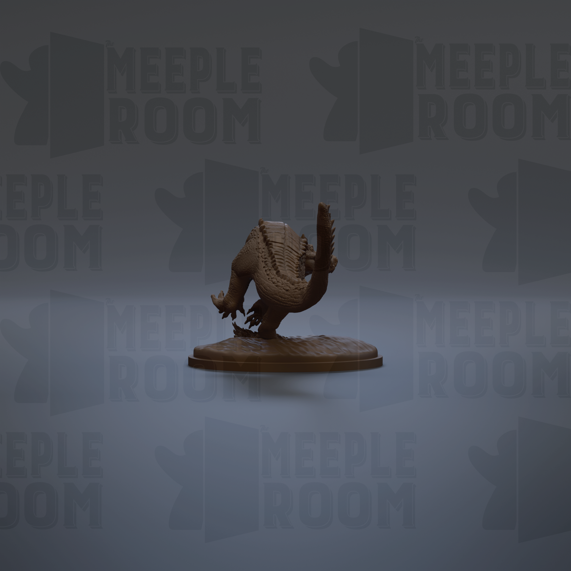 a brown statue of a bird, possibly a turkey, sitting on a wooden base.