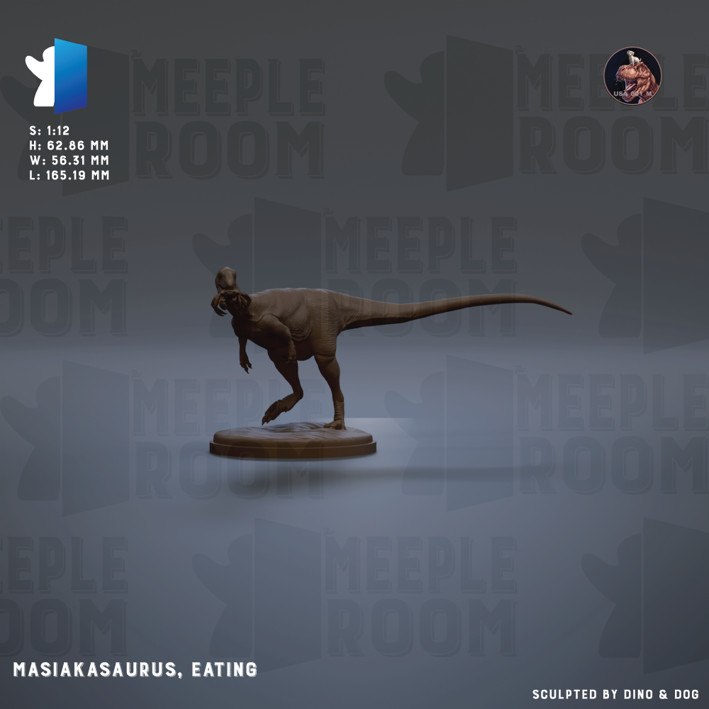 a Masiakasaurus, a dinosaur, eating.