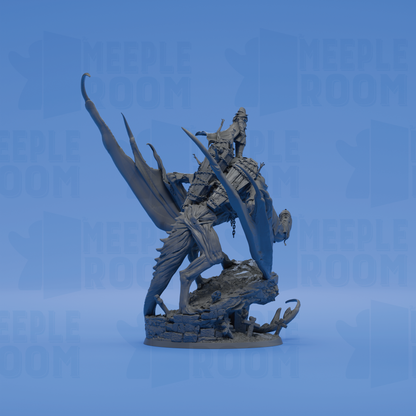Nightwing Mourner, Mounted by Rescale Miniatures | Miniature | TTRPG | Unpainted | Print on Demand