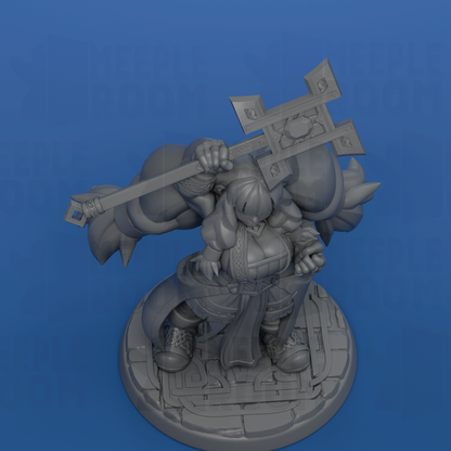 Lyri, Dwarf Mage by Twin Goddess Miniatures | Miniature | TTRPG | Unpainted | Print on Demand