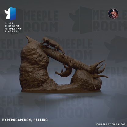 a fallen tree trunk with a small animal, possibly a rodent or a lizard, climbing on it. The background is a dark gray color with the text "MEUPLE ROOM" repeated multiple times.