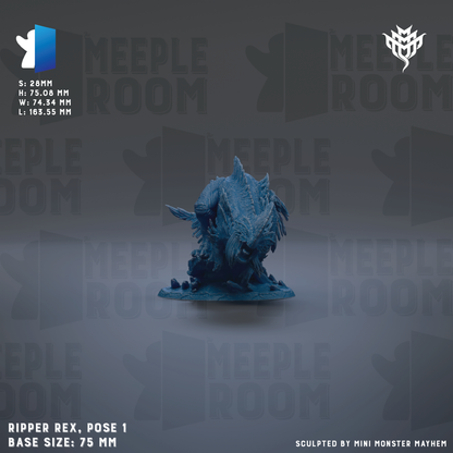 a blue, fantastical creature resembling a dragon or serpent, positioned on a base. The creature is the main focus of the image, and there is no additional text to describe.