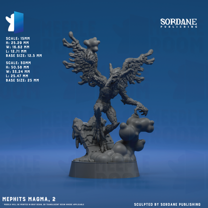 Mephits Magma by Sordane Publishing | Miniature | TTRPG | Unpainted | Print on Demand
