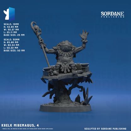 Krelk Miremagus by Sordane Publishing | Miniature | TTRPG | Unpainted | Print on Demand