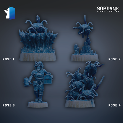 four different poses of a character, each with a unique pose and pose number.