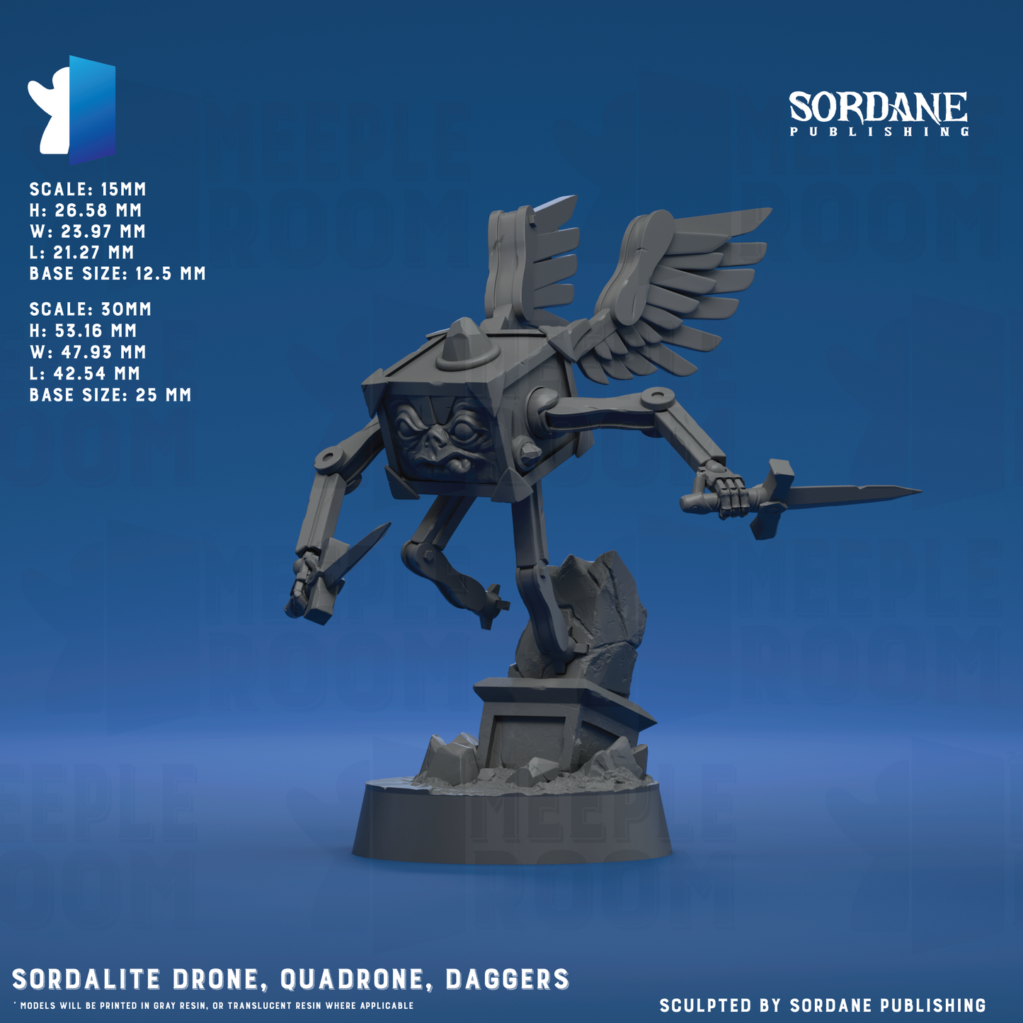 Sordalite Drone, Quadrone by Sordane Publishing | Miniature | TTRPG | Unpainted | Print on Demand
