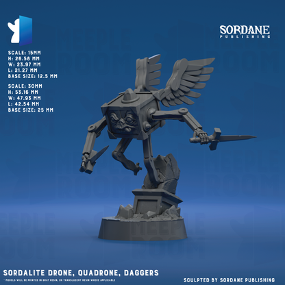 Sordalite Drone, Quadrone by Sordane Publishing | Miniature | TTRPG | Unpainted | Print on Demand