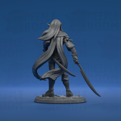 Hassan'dil, Elf Ranger by Twin Goddess Miniatures | Miniature | TTRPG | Unpainted | Print on Demand