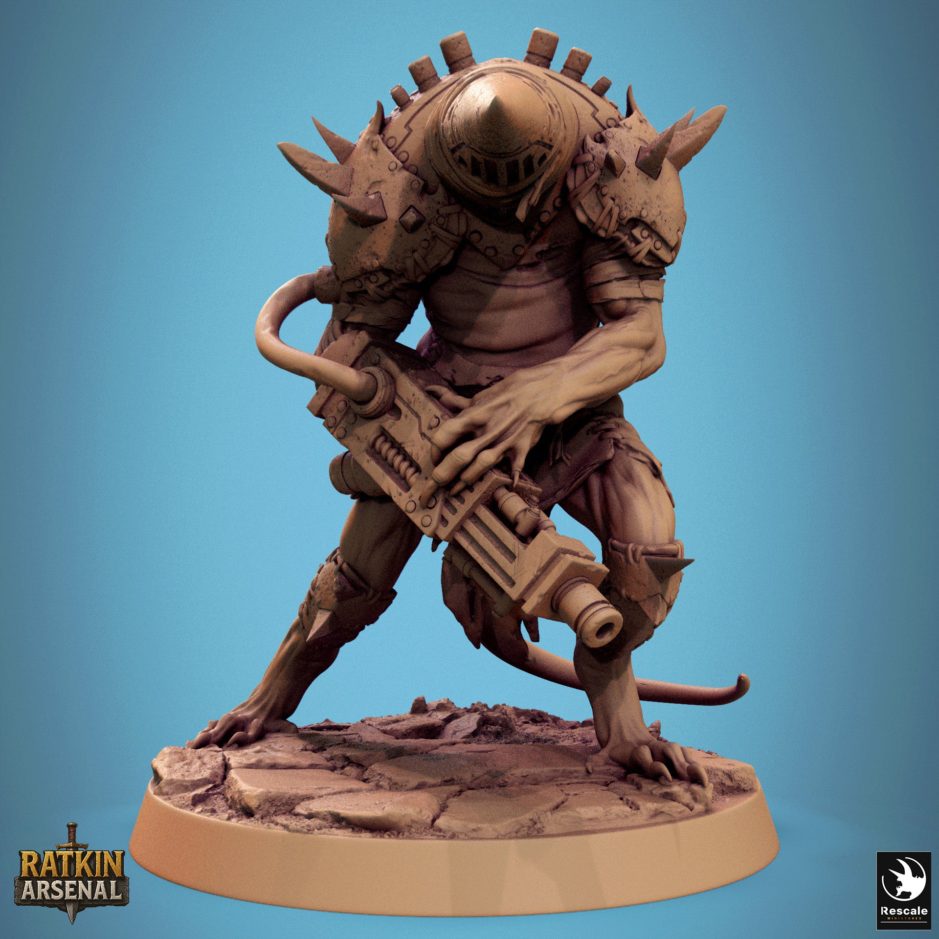 A 3D model of a robotic or mechanical creature, possibly a weapon or tool, with a detailed and intricate design.