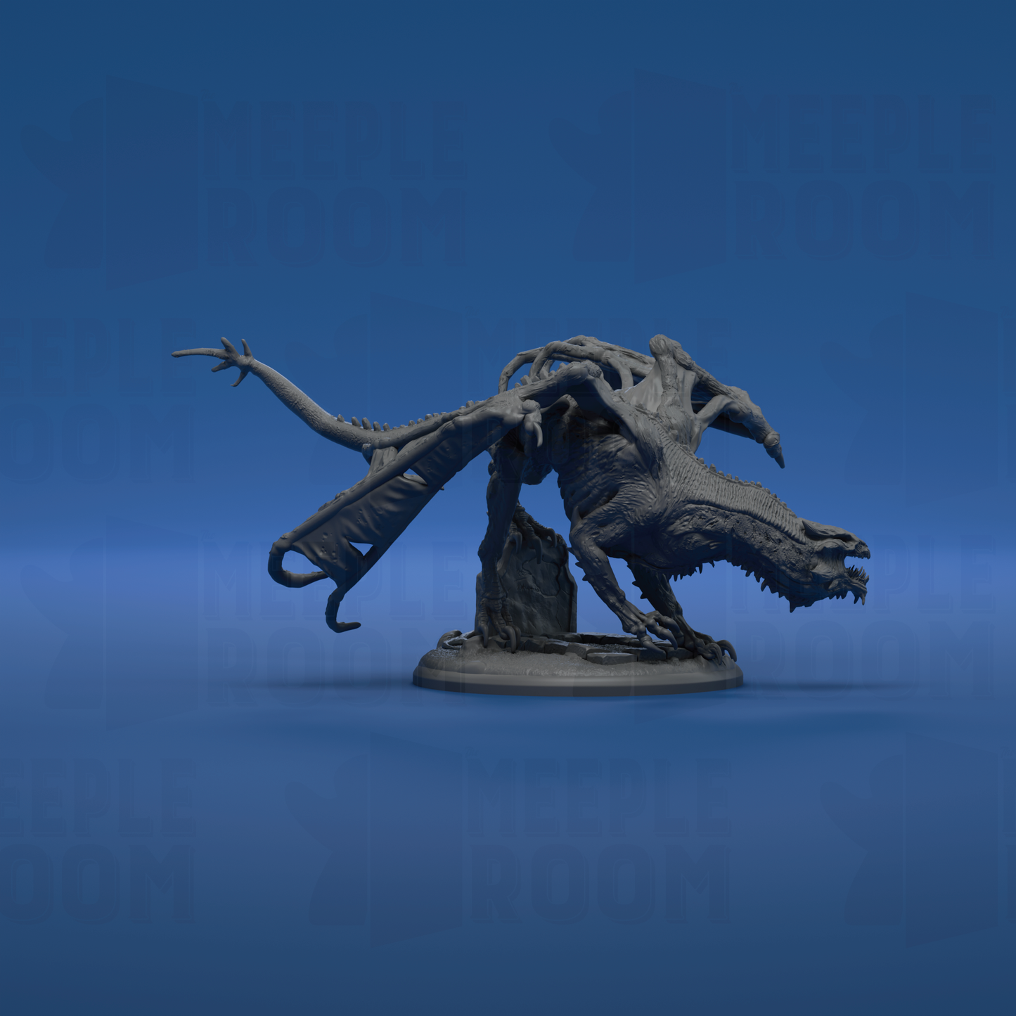 Demonic Dragon by Dino & Dog | Miniature | TTRPG | Unpainted | Print on Demand