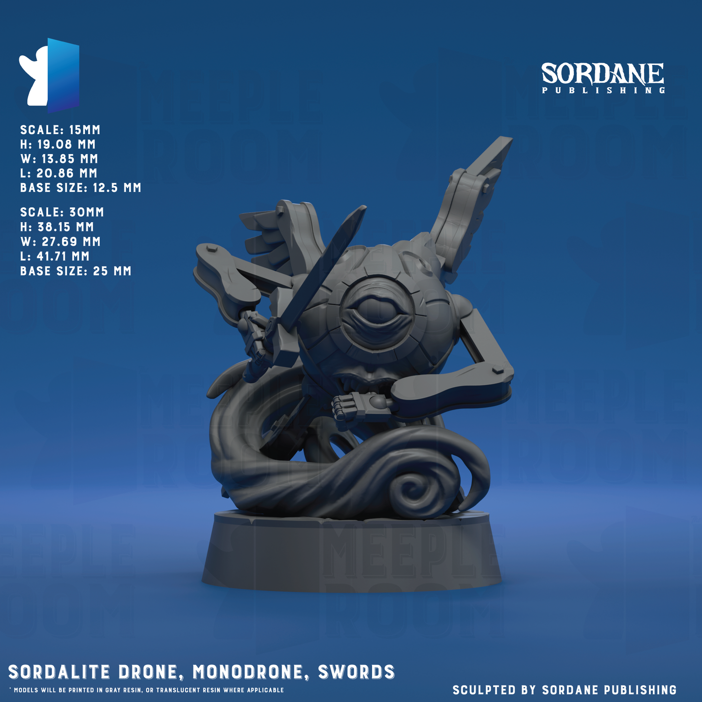 Sordalite Drone, Monodrone by Sordane Publishing | Miniature | TTRPG | Unpainted | Print on Demand
