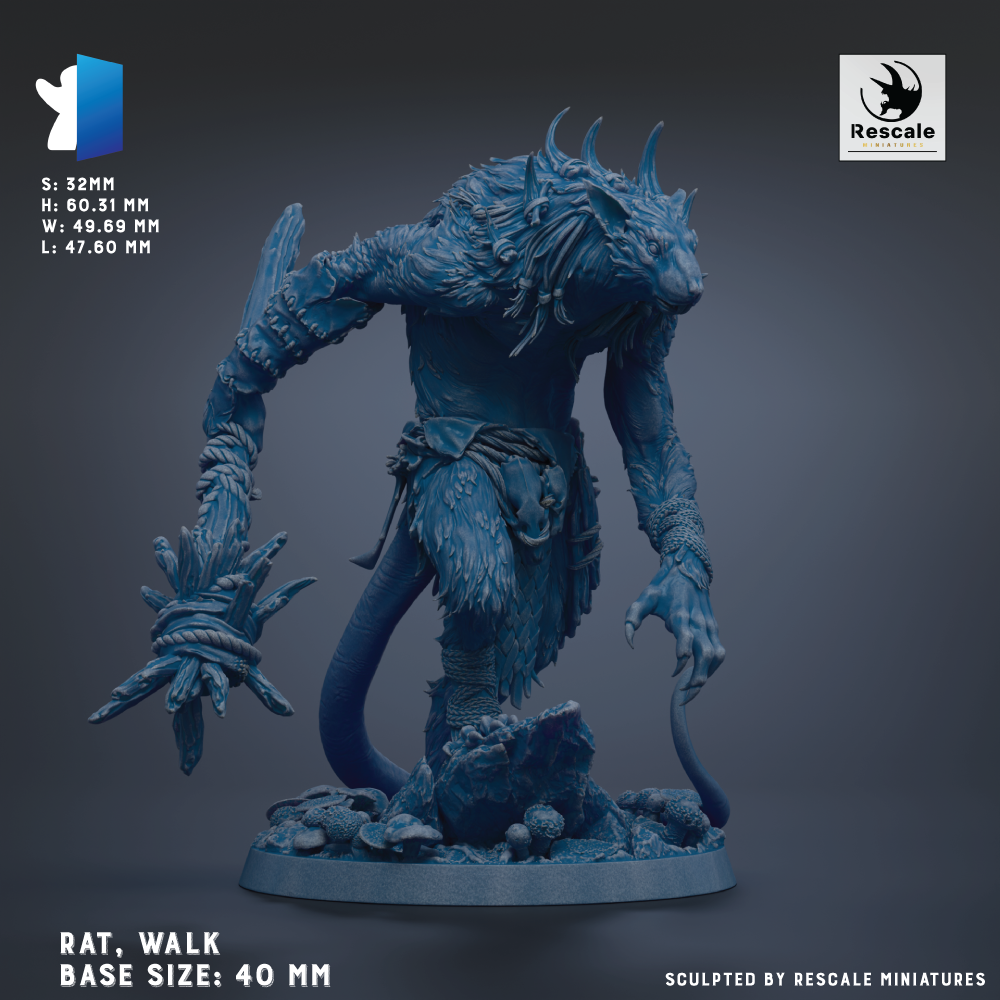 a blue statue of a monster with horns and claws
