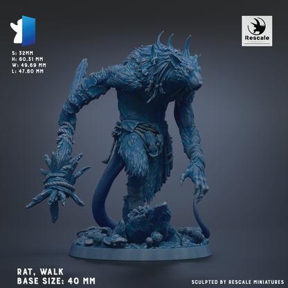 a blue statue of a monster with horns and claws