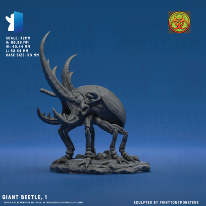 Giant Beetle by PrintYourMonsters | Miniature | TTRPG | Unpainted | Print on Demand