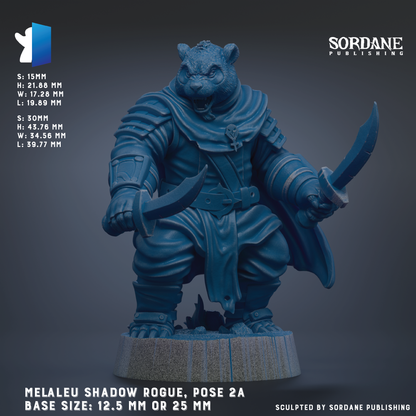 The image is a detailed 3D rendering of a figurine of a character with a fierce expression, wearing a blue outfit and holding a sword. The figurine is posed in a dynamic stance, with the character's body oriented towards the right side of the image. The base size of the figurine is 12.5 mm or 25 mm, depending on the perspective. The image is a sculpture of a character, and it is presented in a realistic style, capturing the intricate details and textures of the character's attire and the sword.