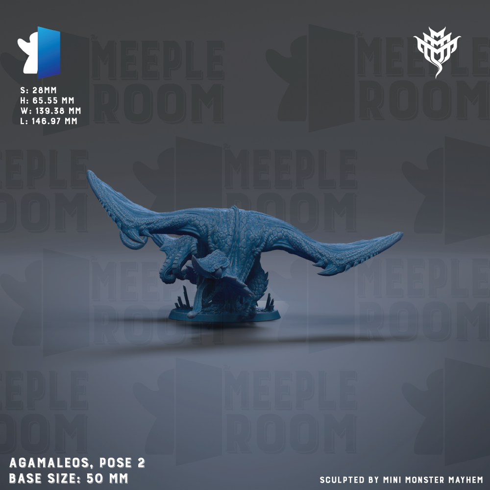 a blue plastic model of an animal with long horns