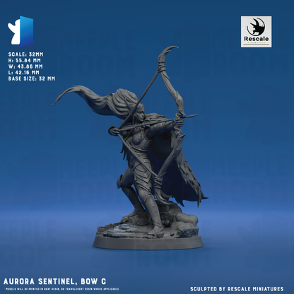 Aurora Sentinel by Rescale Miniatures | Miniature | TTRPG | Unpainted | Print on Demand