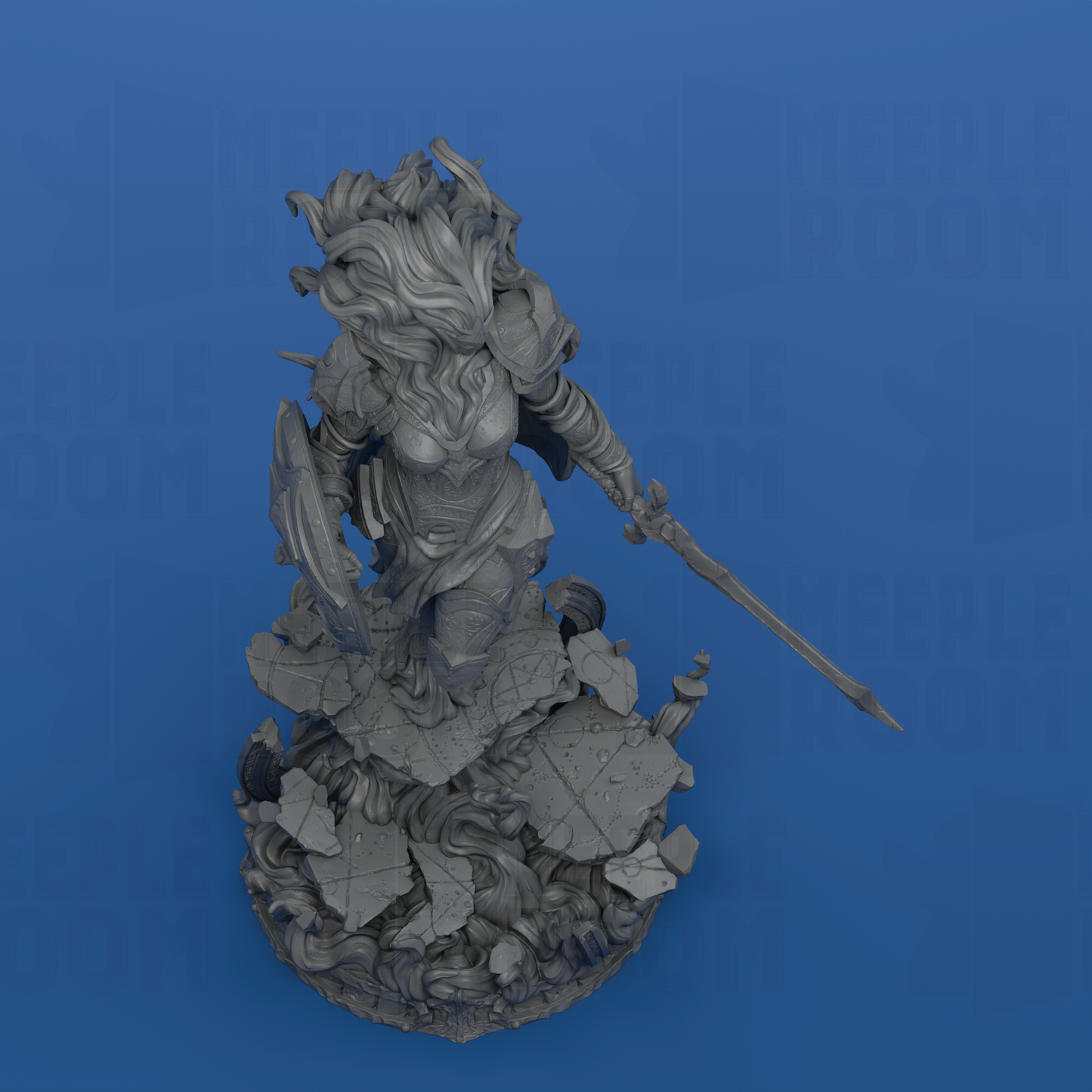 Knight of the Nebula by Witchsong Miniatures | Miniature | TTRPG | Unpainted | Print on Demand