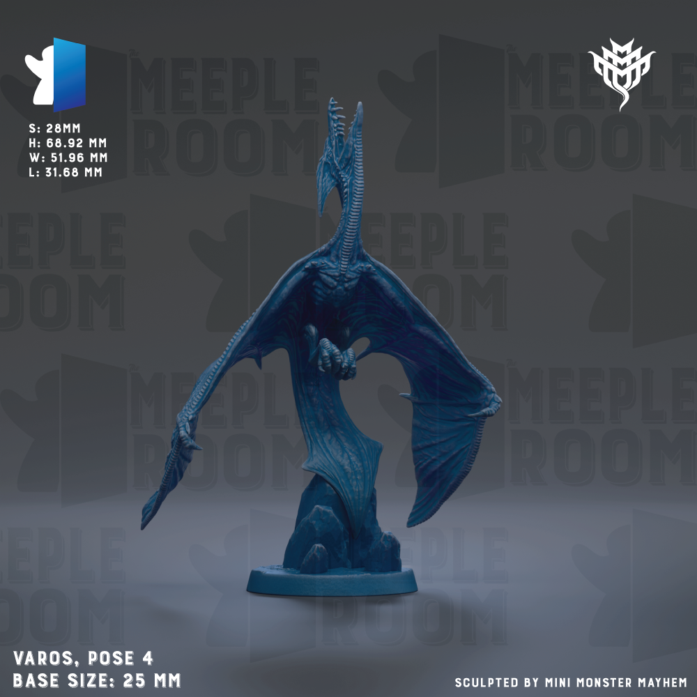 a blue dragon figurine posed on a rock.