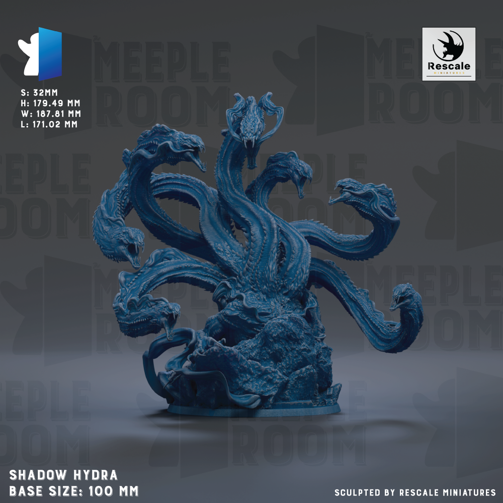 a large, intricate blue sculpture of a hydra-like creature with multiple tentacles, resembling a mythical or fantastical creature.