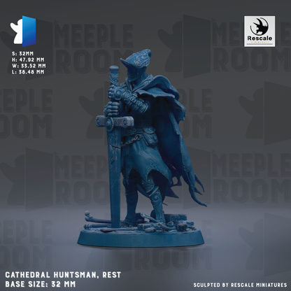 A figurine of a knight in a blue outfit, holding a sword, is displayed against a dark background with the text "MEIPLLE ROOM" repeated multiple times.