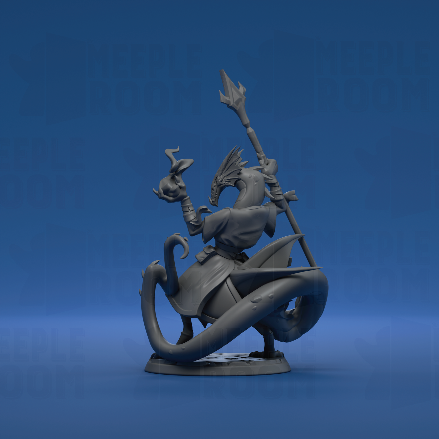 Balthazar, Dragonborn Necromancer by Twin Goddess Miniatures | Miniature | TTRPG | Unpainted | Print on Demand