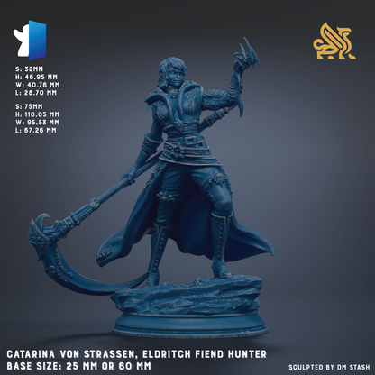 A 3D model of a female character with a sword and a cape, standing on a rock. The character appears to be an elf or elf-like figure.