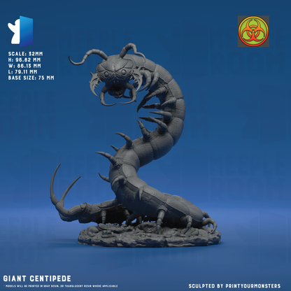 Giant Centipede by PrintYourMonsters | Miniature | TTRPG | Unpainted | Print on Demand