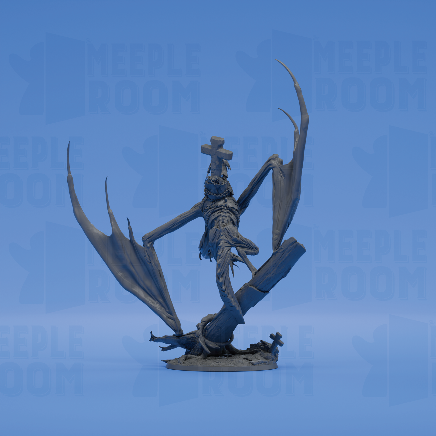 Nightwing Mourner, Mounted by Rescale Miniatures | Miniature | TTRPG | Unpainted | Print on Demand