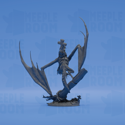 Nightwing Mourner, Mounted by Rescale Miniatures | Miniature | TTRPG | Unpainted | Print on Demand