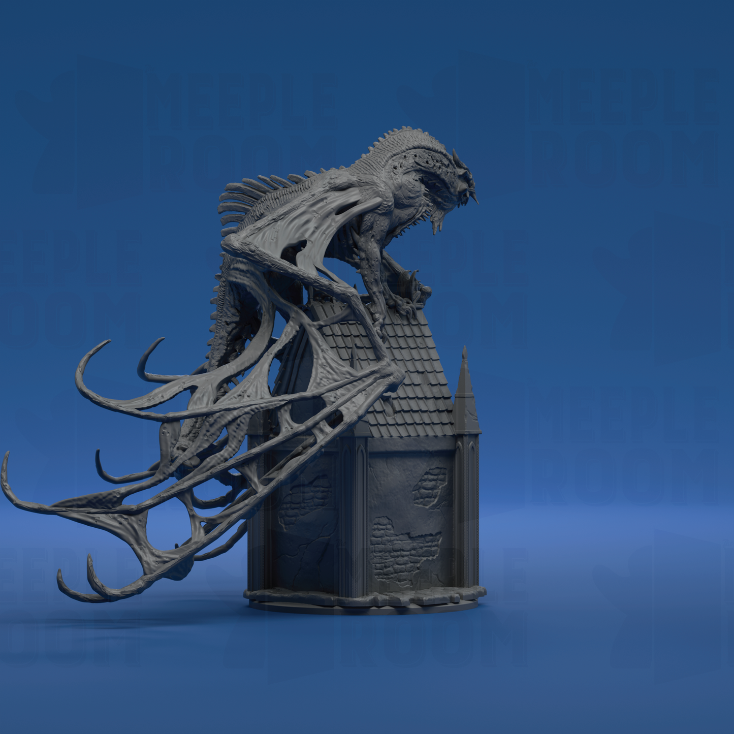 Demonic Dragon, Adult by Dino & Dog | Miniature | TTRPG | Unpainted | Print on Demand
