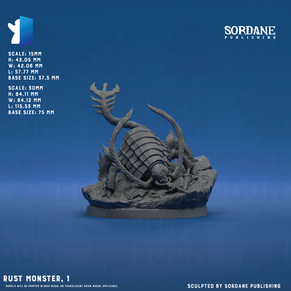 Rust Monster by Sordane Publishing | Miniature | TTRPG | Unpainted | Print on Demand
