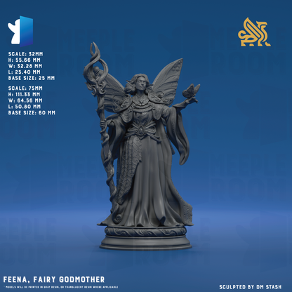 Feena, Fairy Godmother by DM Stash | Miniature | TTRPG | Unpainted | Print on Demand
