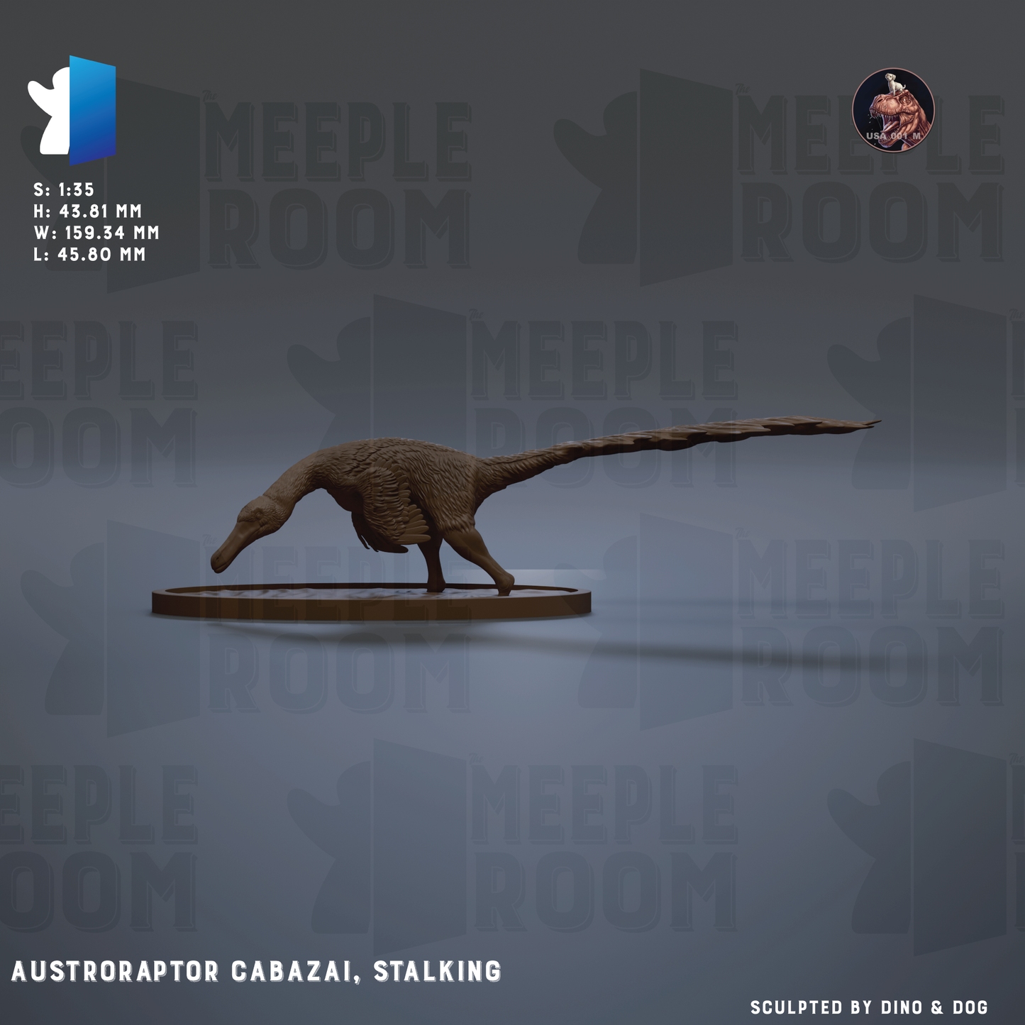 a model of an animal with a long tail
