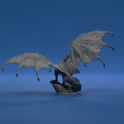 Blazing Black Dragon by Mini Monster Mayhem | Miniature | TTRPG | Unpainted | Print on Demand