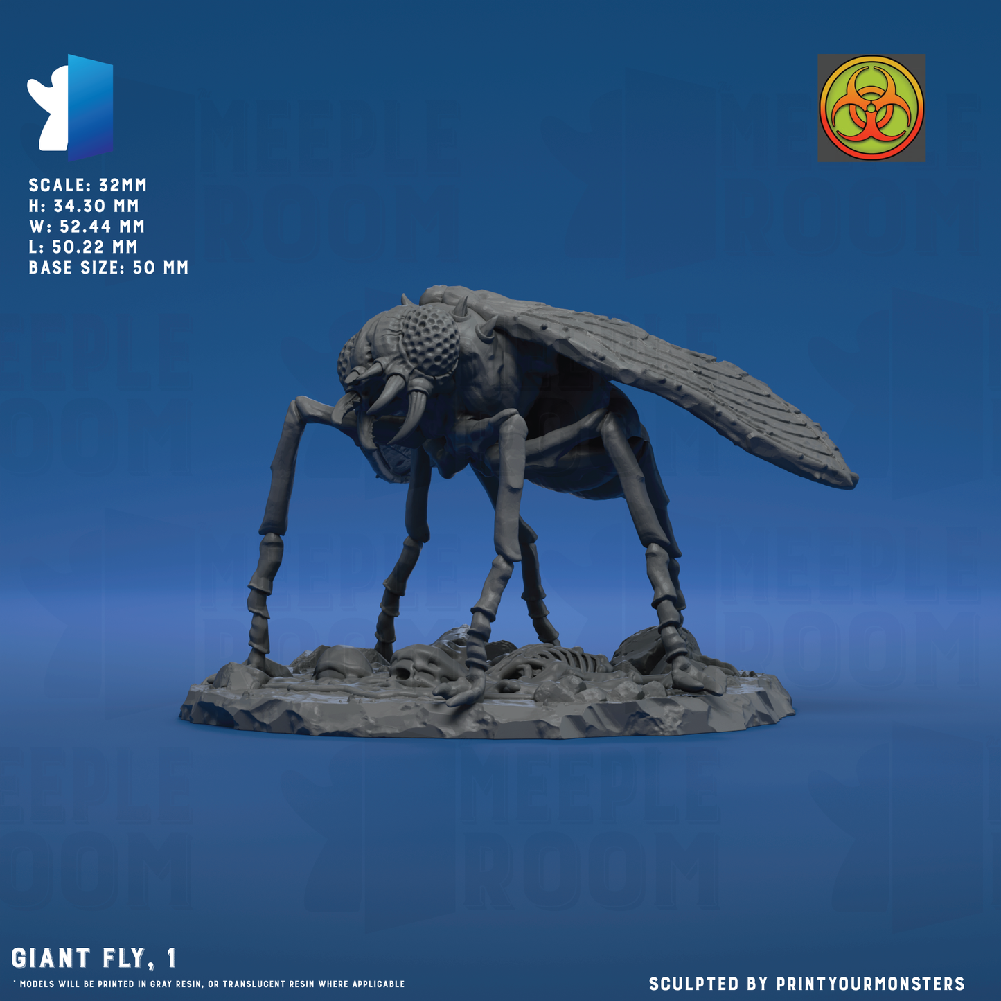 Giant Fly by PrintYourMonsters | Miniature | TTRPG | Unpainted | Print on Demand