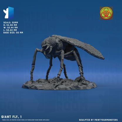 Giant Fly by PrintYourMonsters | Miniature | TTRPG | Unpainted | Print on Demand