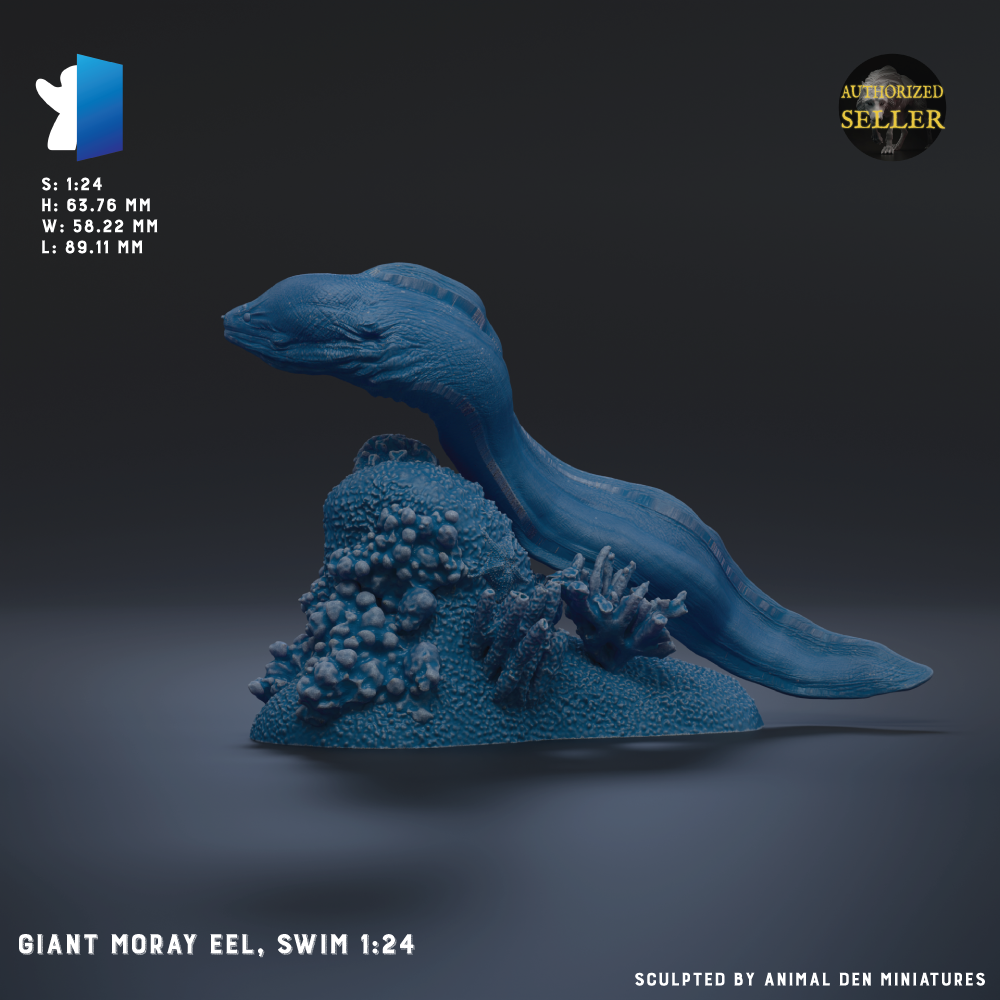 a blue, 3D-rendered marine creature, possibly a type of sea animal, sitting on a rock formation.