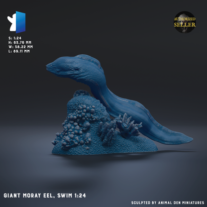 a blue, 3D-rendered marine creature, possibly a type of sea animal, sitting on a rock formation.
