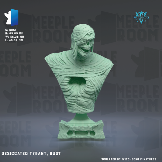 a bust of a person dressed as the character Tyrant from the video game Memento Room.