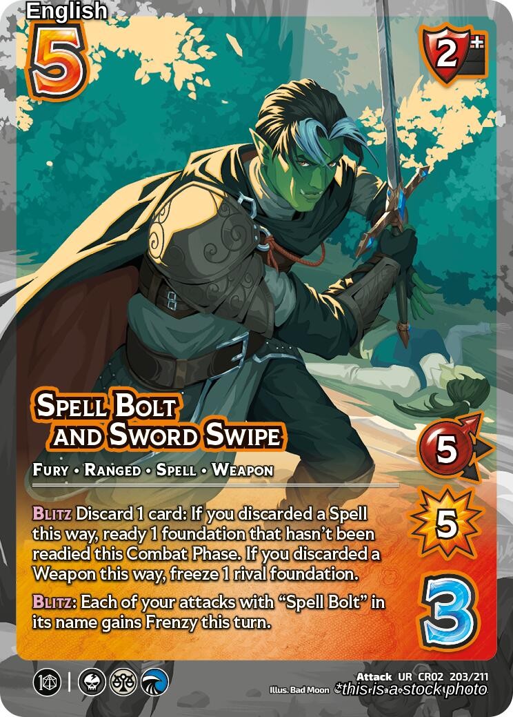 Spell Bolt and Sword Swipe